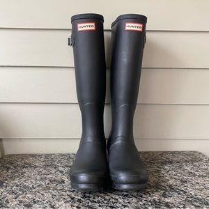 Hunter Matte Black Tall Rain Boots